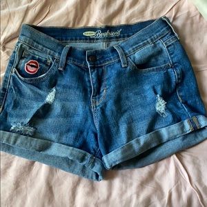 Denim shorts